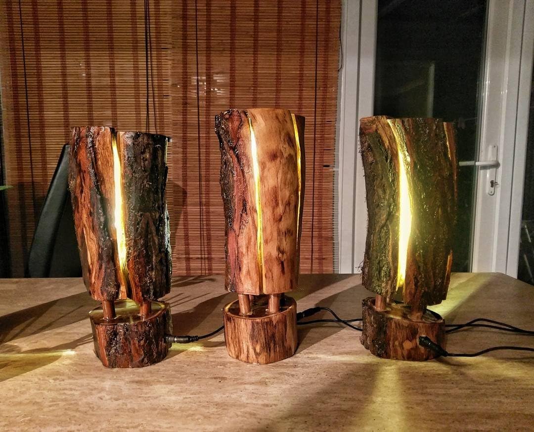 Mark 5 Swedish Torch Floor Lamp/Table Lamp - Ambient Light, Wooden Art, Rustic, Vintage Lamp, Retro, Bedroom Décor, Housewarming Gift