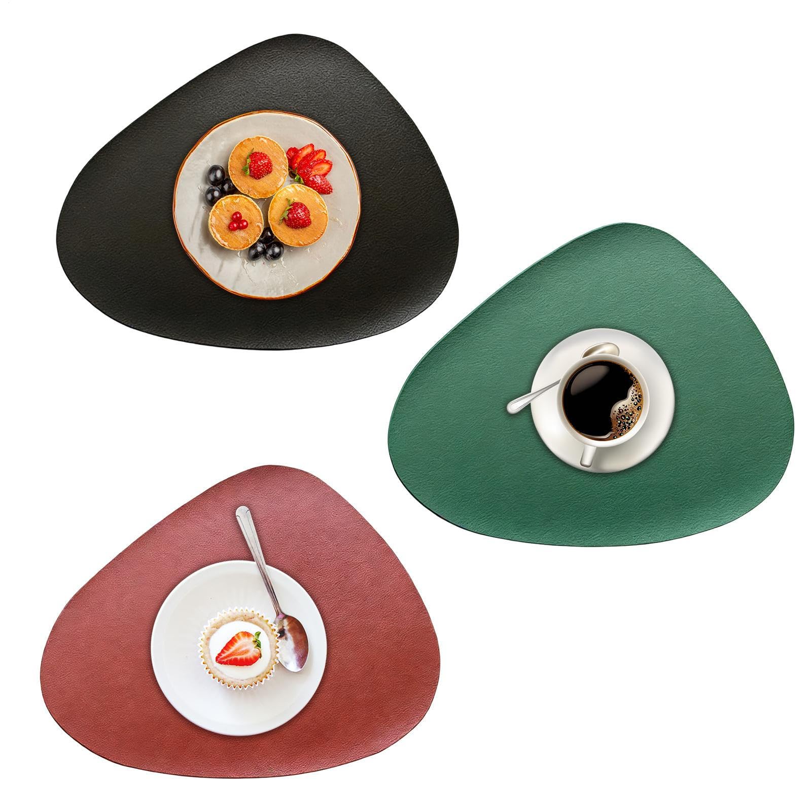 Sets de table ronds pour salle à manger et repas en extérieur sur la terrasse