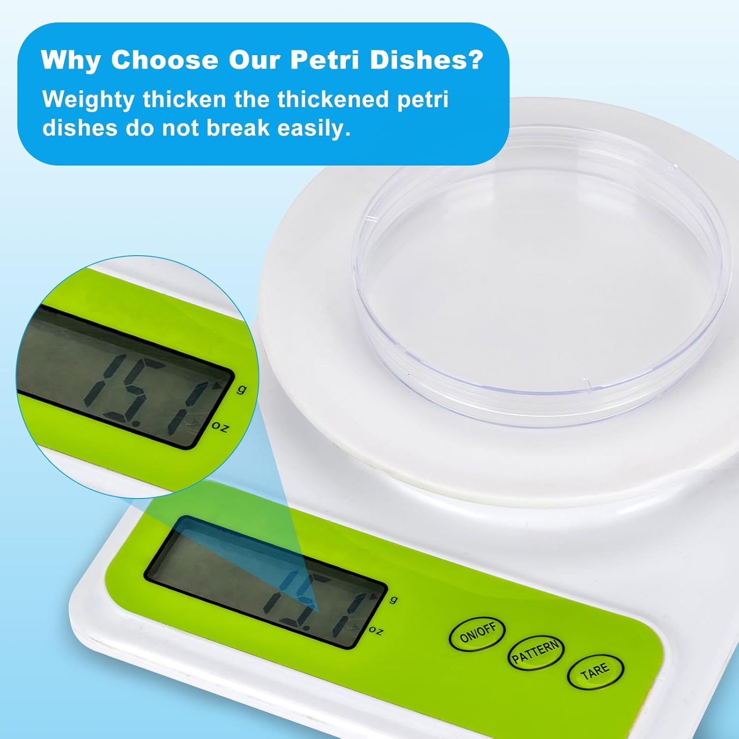 500 Pack Petri Dishes with Lids, 90×15mm Plastic Sterile Petri Dish, Thick Clear Stackable Culture Dishes with Loose Cap for Lab Experiment, Myclogy, Biology