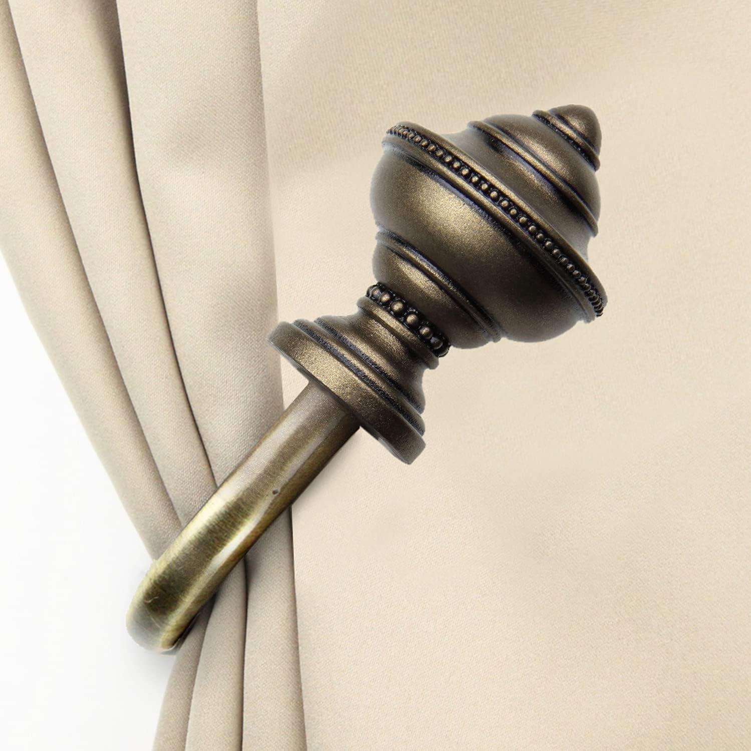 Rod Desyne Patty Curtain Rod Holdback - Satin Nickel