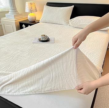 Thickened and Fleece Plush Fitted Sheets, Solid Colour Soft Bed Sheets, Dustproof and Non-Slip Elastic Bed Cover for Home Hotel,C,120x200cm(47x79inch)