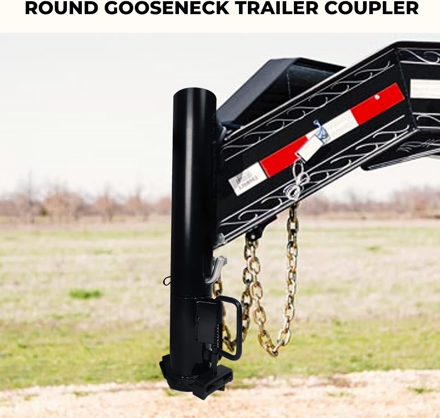 Adjustable Gooseneck Trailer Coupler – Replaces RAM 028700300/1289020300 – 2-5/16" Ball, 25,000 lbs Capacity – Fits All PRP Series Round Tube Models