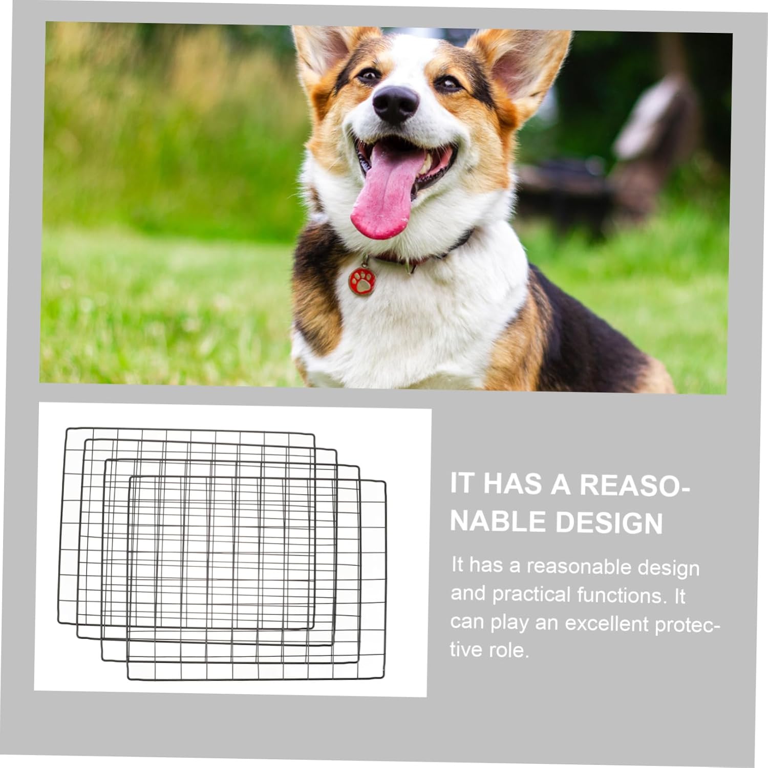 4pcs DIY Pet Fence Panels Iron Mesh Sheets for Dogs Easy to Assemble Pet Playpen Versatile Fencing for Garden Protection and Poultry Net