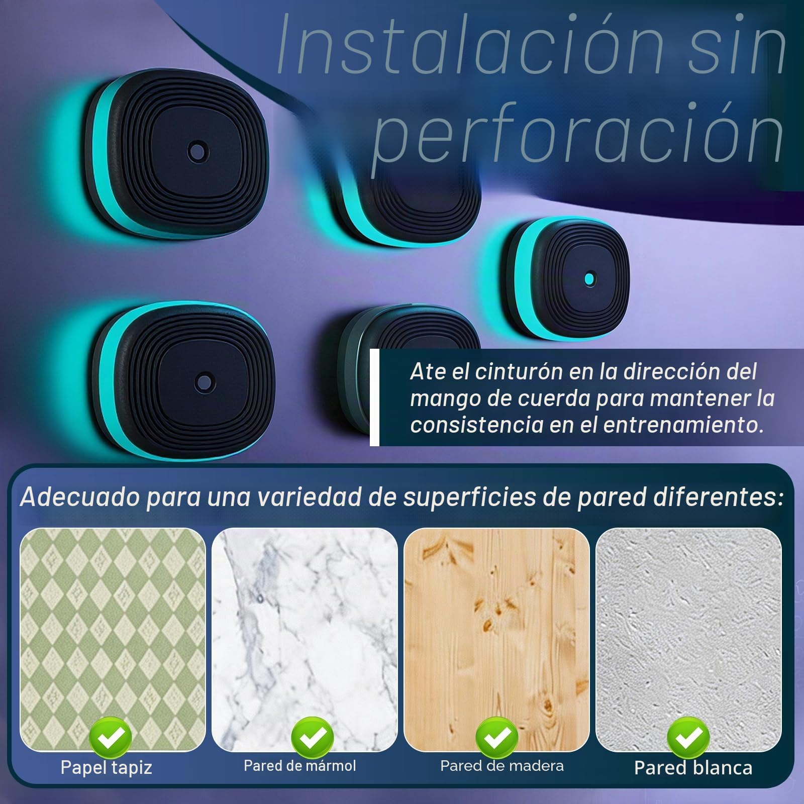 Luces de Entrenamiento de Reacción, Luces de Reacción de Pared para Máquina de Boxeo Musical con 8 Luces y 10 Modos Luces para Entrenamiento de Velocidad y Agilidad para el Hogar Gimnasio