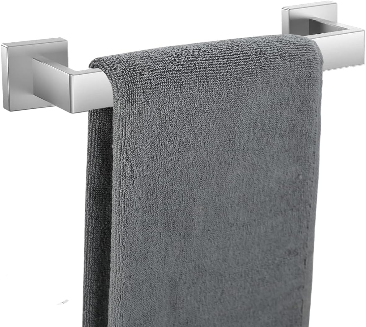 Towel Bar 2 Pack for Bathroom 32 Inch Matte Black Towel Holder 12/16/20/24/28/32/36 Inch Stainless Steel SUS304 Rustproof Towel Rack Modern Square Towel Rod for Bathroom Wall (2, Matte Black, 32 Inch)
