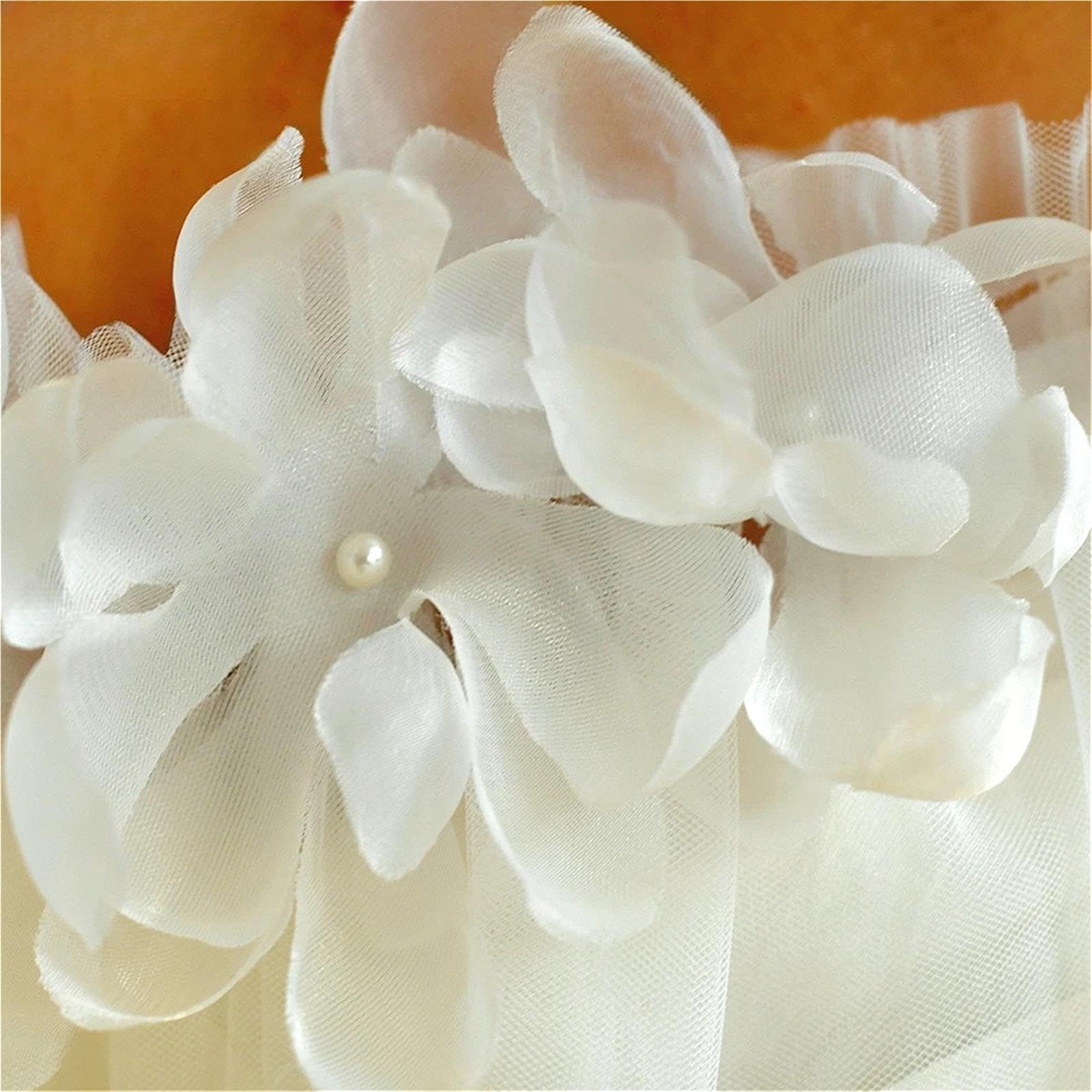 Scialle Donna Elegante Mantelle da sposa con perline di fiori tulle