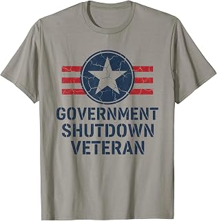Vintage Government Shutdown Veteran T-Shirt