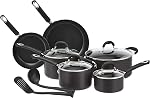 Amazon Basics Céramique Non-Stick 12-Piece Ensemble d'articles de cuisine gris - Pots, casseroles et ustensiles
