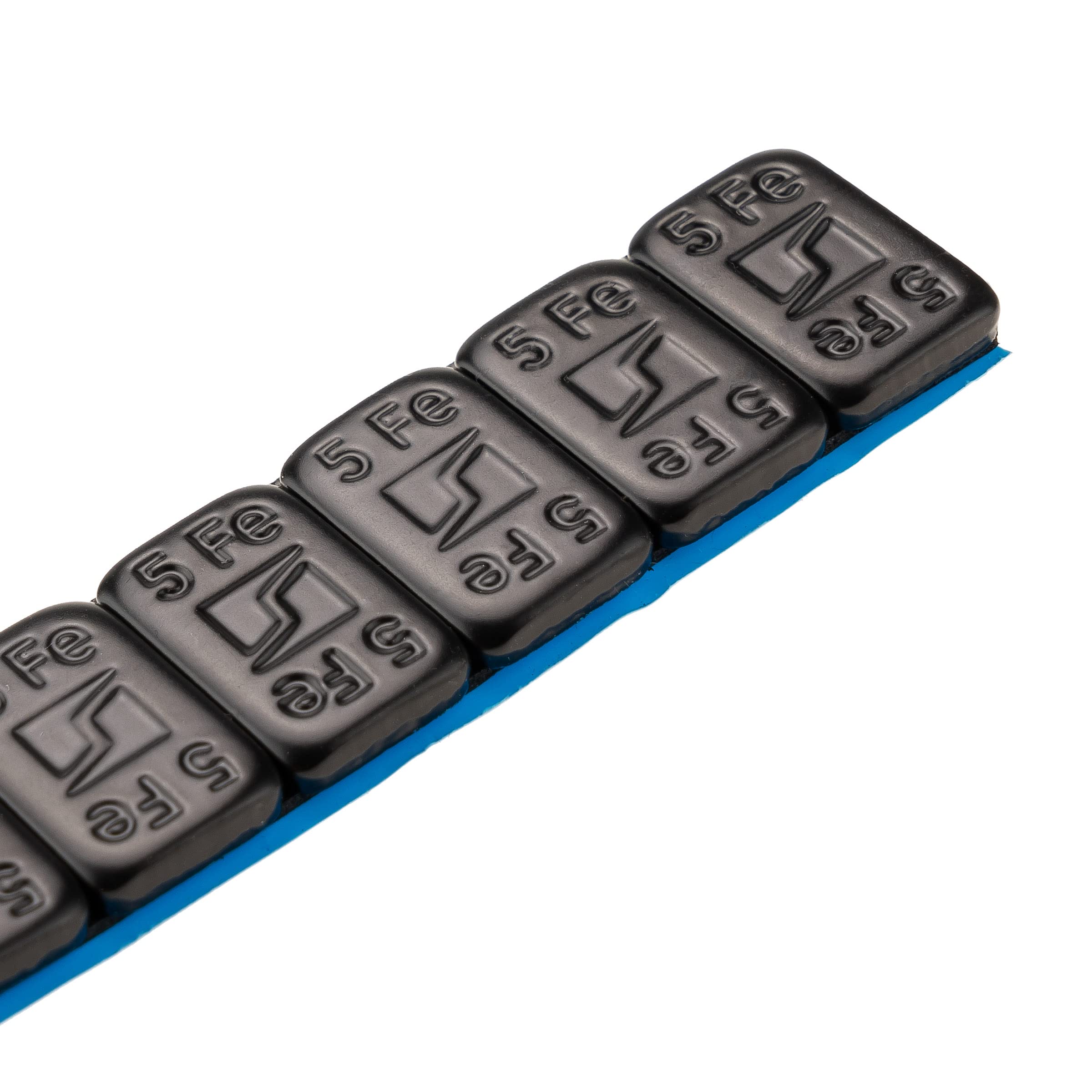Stix Klebegewichte Rounded Slim Auswuchtgewichte 1200 Stück 5g 100 Streifen à 60g schwarz pulverbeschichtet verzinkt 3,5mm für Alufelgen 6KG