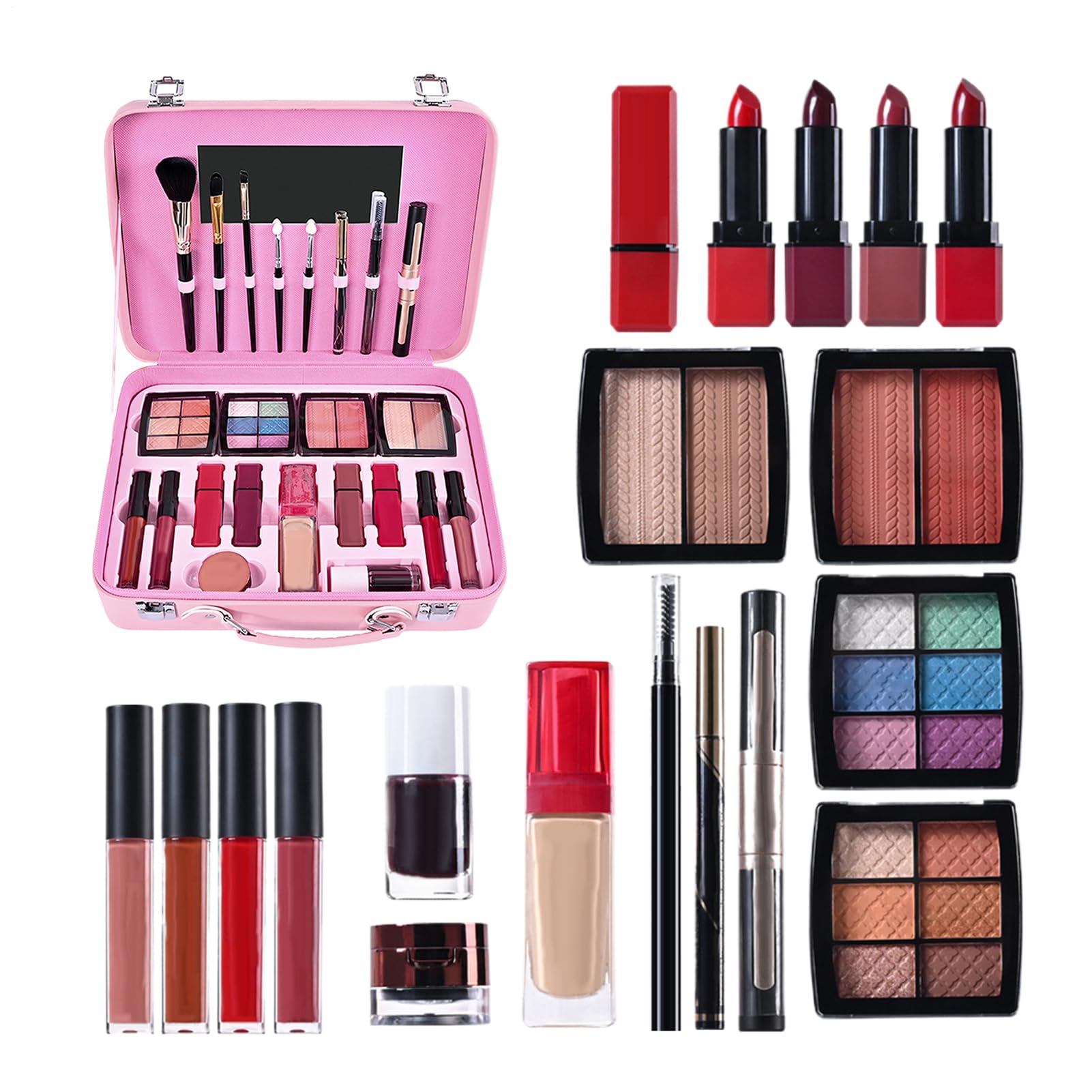 Coffret De Pour Débutants Palette Cosmétique Portable | Trousse De Pour Débutants Imperméable Et Pour Déguisement Adolescents Femmes Mères Grands-Mères Anniversaire Spectacle