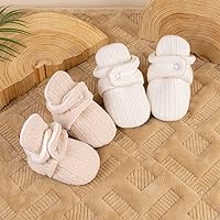 Vista 82 de Sawimlgy - Botines de algodón antideslizantes para recién nacido, con agarre, para cuna o para el invierno 010/Amarrón