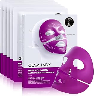 Bio-Collagen Face Mask Korean Skincare Hydrating Anti Wrinkle Lifting Overnight Real Deep Mask with Niacinamide and Hyaluronic Acid