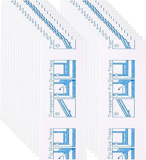 30pcs Window Fly Trap Sticker for Indoors Sticky Glue Traps Fly Paper Sticky Strips Clear for Outdoors Indoors Home School for Restaurant Canteen