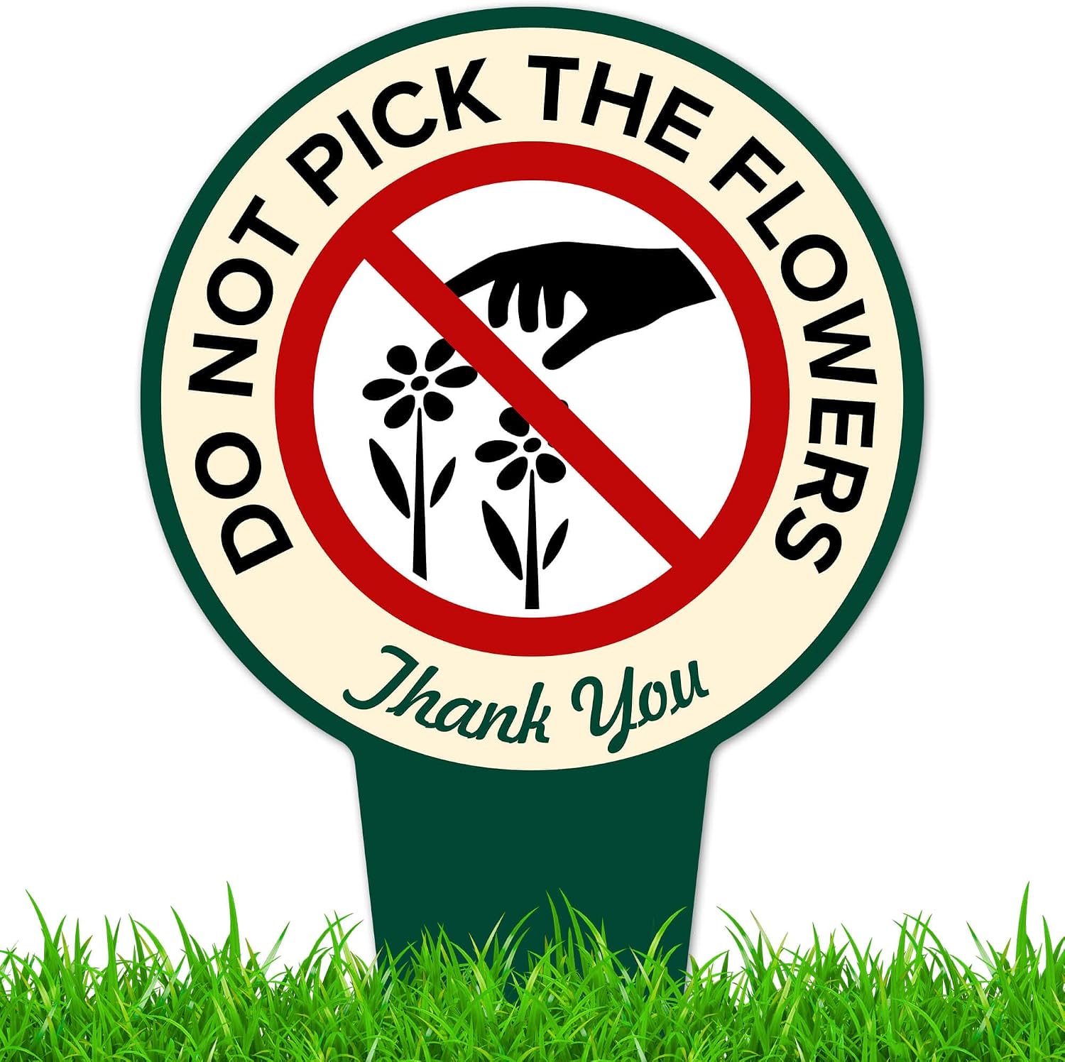 Amazon.com: Do Not Pick The Flowers Sign, 9x17 Inches, Heavy Duty ...