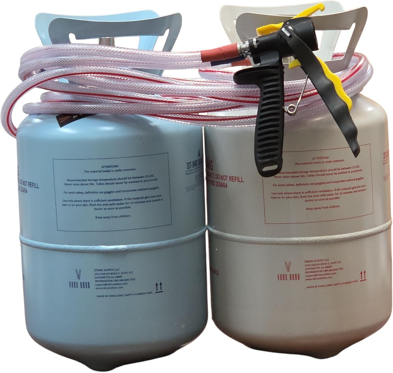 Vega Bond Expanding Packaging Foam Kit – 2-Part Protective Cushion for Shipping Fragile or Valuable Items, Expands Up to 30x, Includes 2 Cylinders,Hose, Gun & 8 Nozzles – For Packing, Moving & Storage