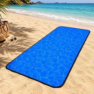Esteira de Praia Térmica Dupla Camada, Impermeável, Estampa Acqua, 150x70cm