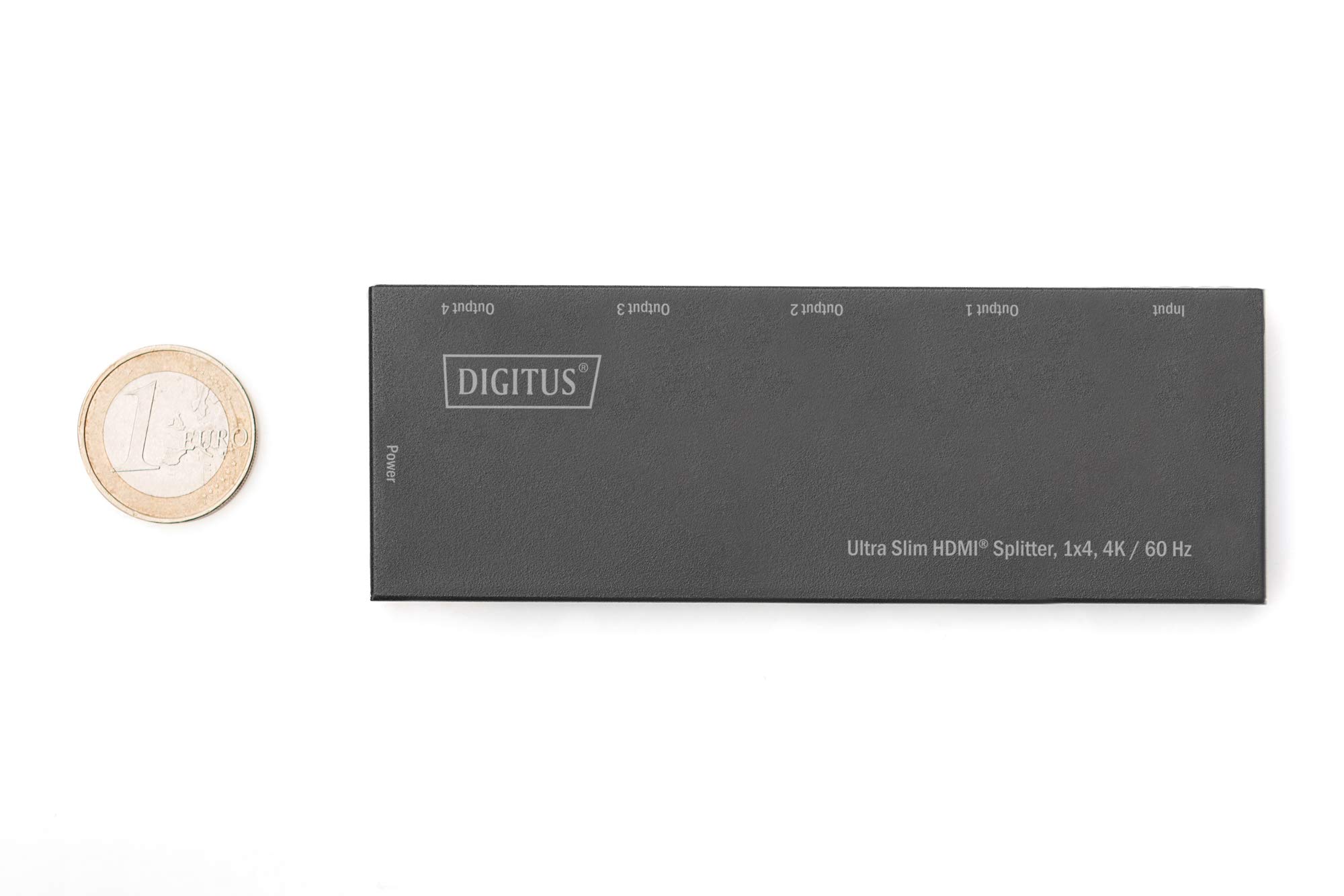 DIGITUS HDMI Splitter 1x4 – In 1-Port, Out 4-Port – UHD 4K 60Hz | HDMI 2.0, HDCP 2.2 / 1.4 – HDR, 3D, Deep Color, ESD-Schutz