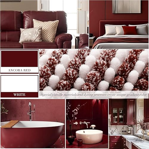 Miniatura 92 de BSICPRO Juego de alfombras y tapetes de baño, 2 piezas de felpilla gruesa y absorbente, antideslizantes, suaves y peludas para baño, lavables a