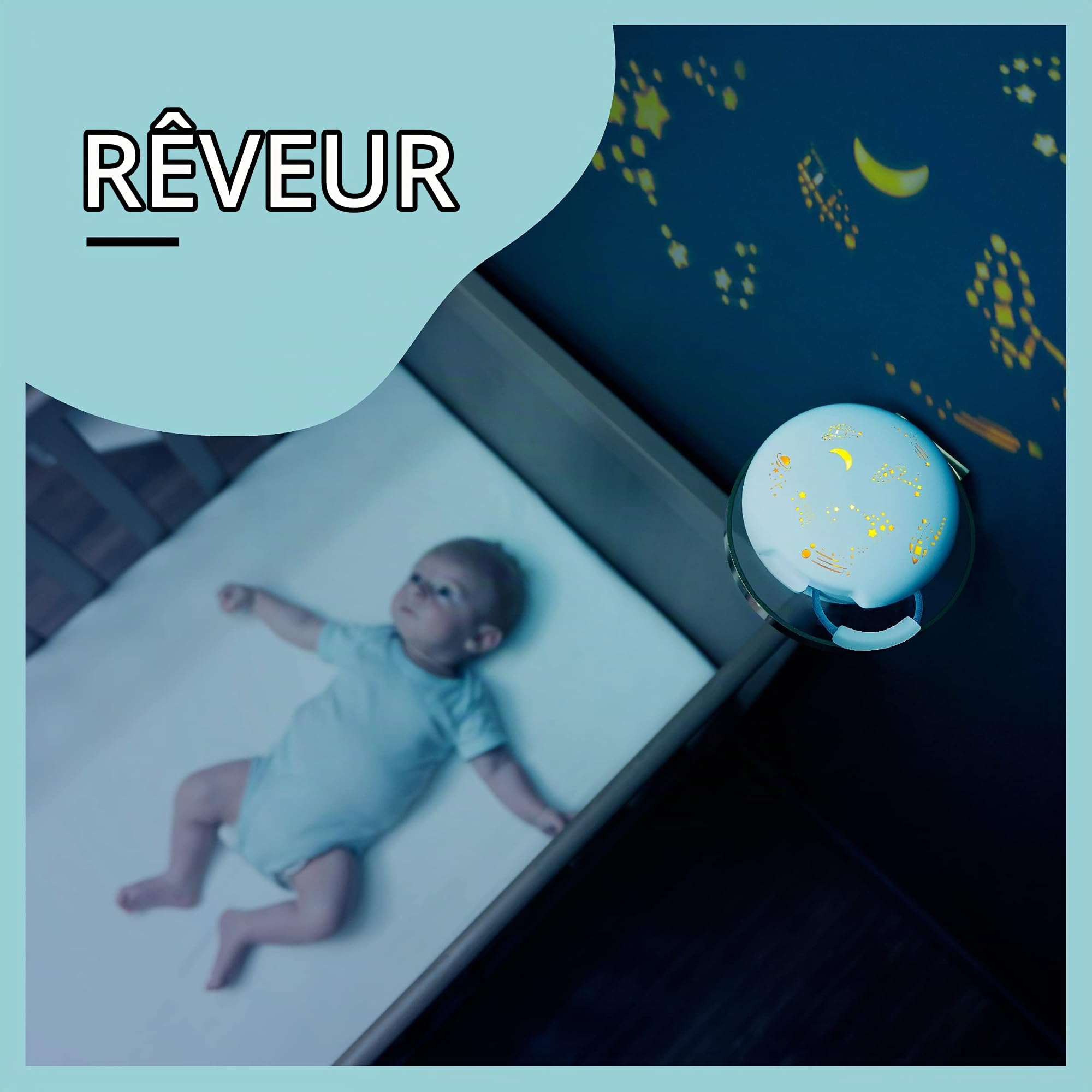 Babymoov Dreamy Veilleuse Éducation au Sommeil, Projections Plafond, Veilleuse Évolutive pour Enfant