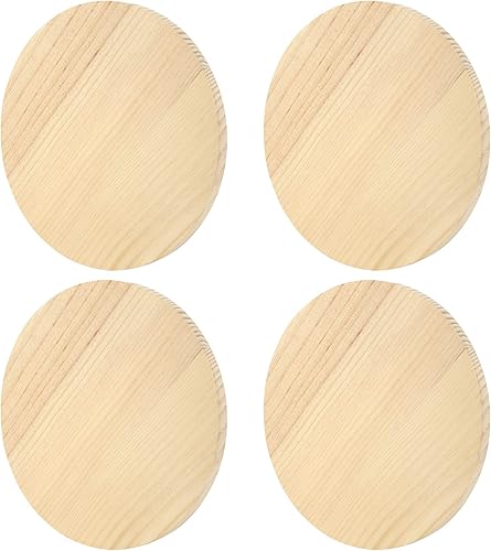 Miniatura 7 de SINJEUN Paquete de 2 placas redondas de madera de 12 pulgadas, letrero colgante de madera en blanco de 34 pulgadas de grosor, tableros de madera sin