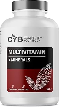 Multivitamin Tablets - Vitamins & Minerals - 365 Tablets 1 Year Supply - Laboratory Tested - Complete Your Body