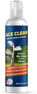 Golf Club Cleaner and Polisher Deep Cleaning Spray and Rust Remover for Irons Wedges Putters Golf Club Head Groove and Shaft Cleaner Restores Shine Safe on Steel Titanium Carbon Fiber 240ml