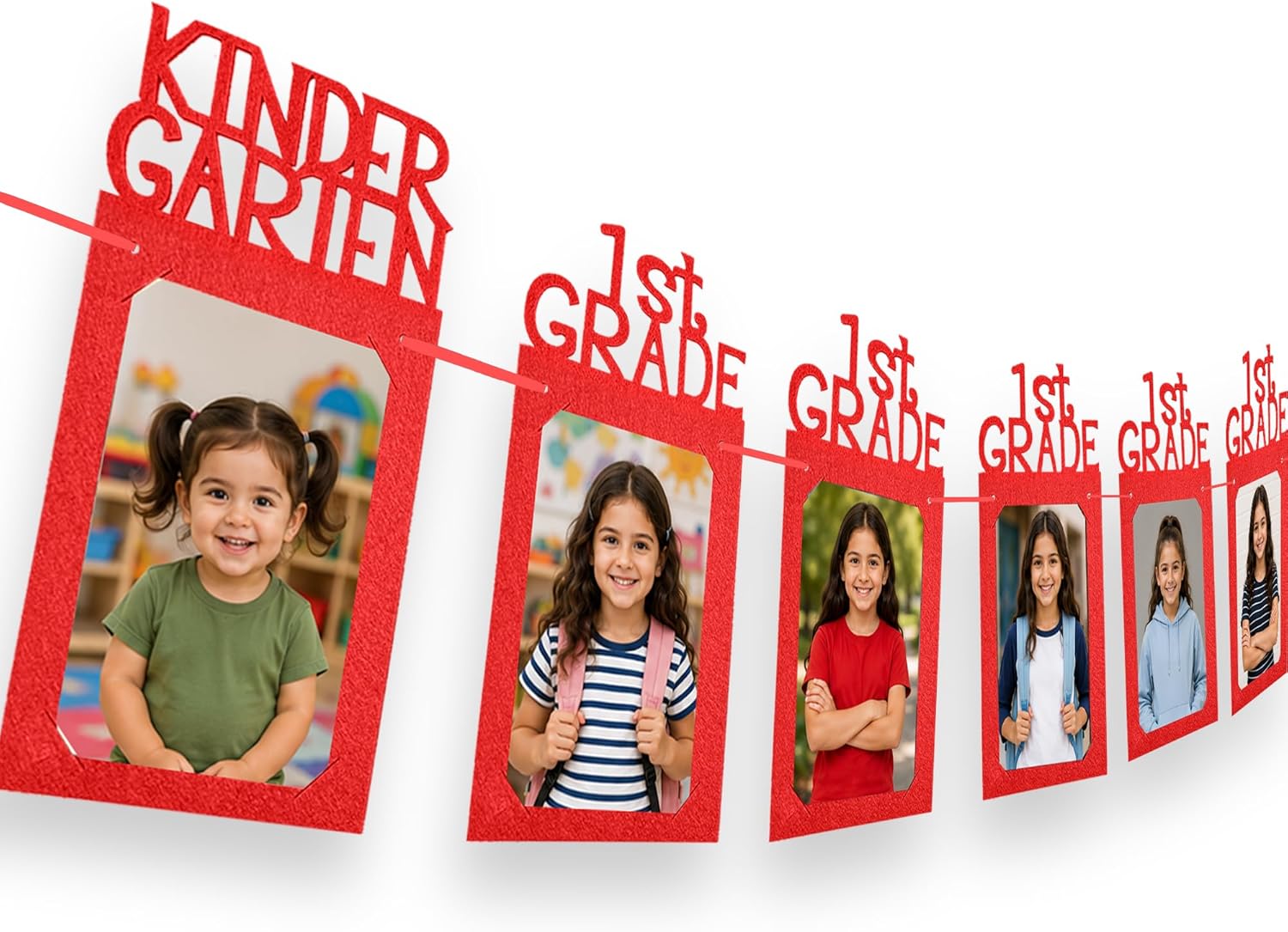 Graduation Decorations 2026 | Felt K-12 Graduation Photo Banner 6x7 - Large, 10 Feet | Class of 2026, Grad Picture Display, 2026 Grad Party Decorations | KatchOn