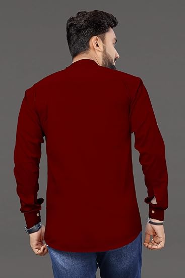 SYLER Men's Pure Cotton Short Kurta