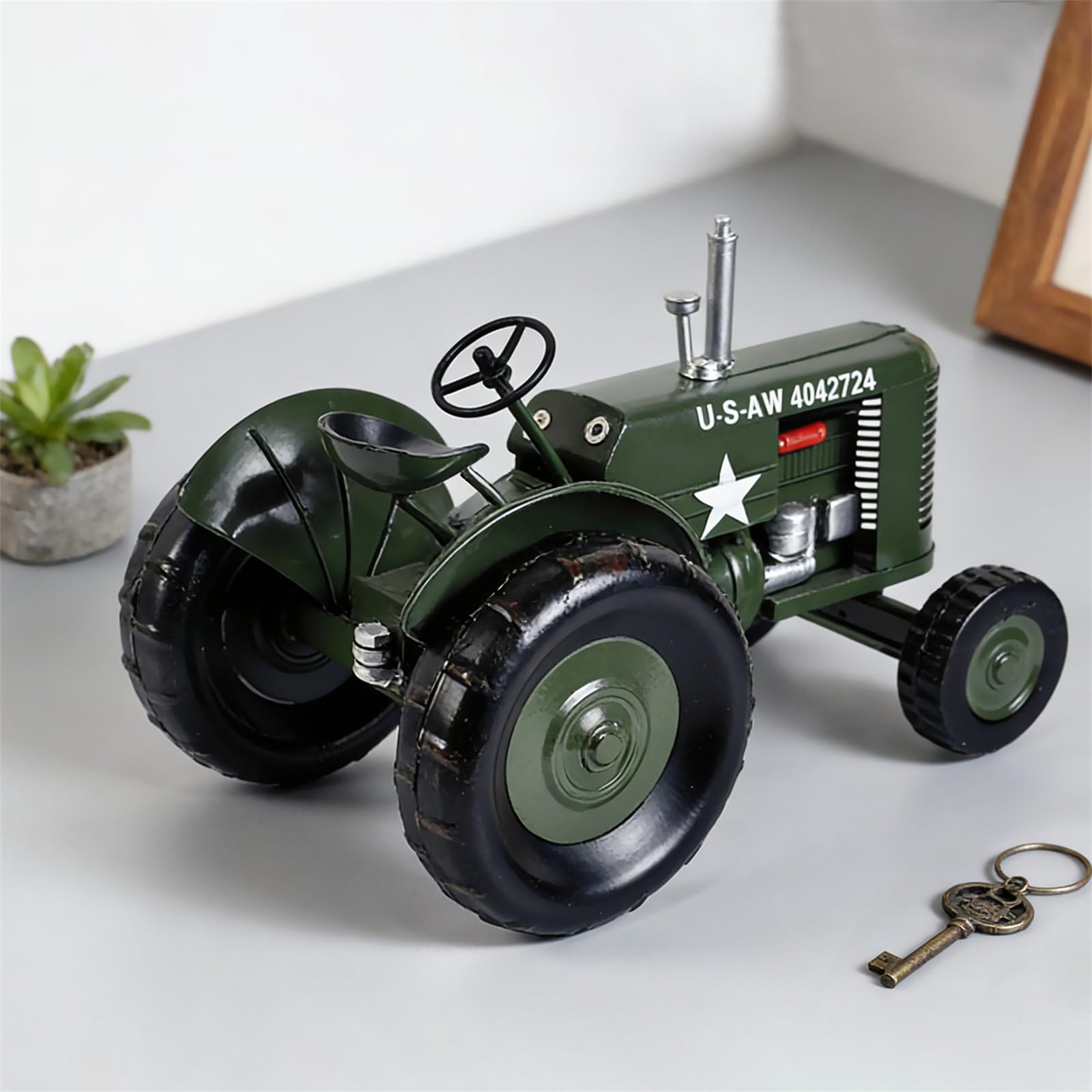 Modellino di rimorchio in metallo, auto d'epoca, veicolo da collezione, decorazione fatta a mano, modelli di auto classiche per la casa