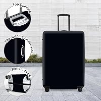 Treer Koffer Schutzhülle Aufbewahrung Elastisch S/M/L/XL, Kofferhülle Kofferschutzhülle Elastisch Koffer Überzieher mit Reißverschluss Protector Waschechter Groß Mittelgroß Klein (Panda-Druck 1,S) Fashion