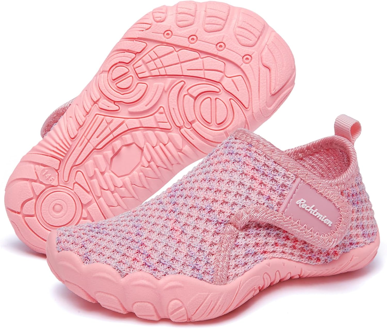 Kids Quick-Dry Water Shoes For Beach, Pool & Water Park - Adjustable Hook & Loop, Non-Slip Soles