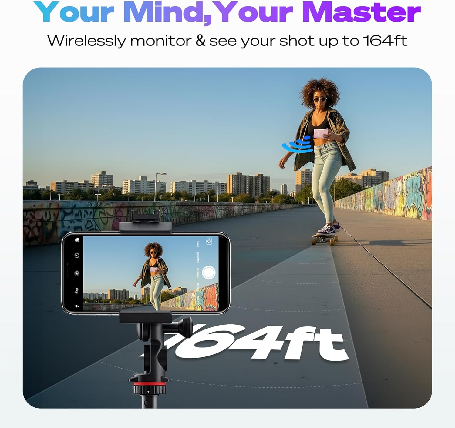 Synco XView Selfie Monitor Screen for iPhone 7-16 Series, Secure Private Wireless P2P, 4K/1080p Magnetic Back Camera Vlog Monitor with 164FT Range for YouTube TikTok (Pink)