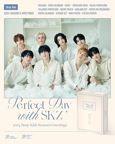 Miniatura 7 de Seguimiento acelerado Stray Kids 2024 Season's Greetings Día perfecto con paquete SKZ+Calendario de escritorio+Diario+Folleto+Tarjeta fotográfica
