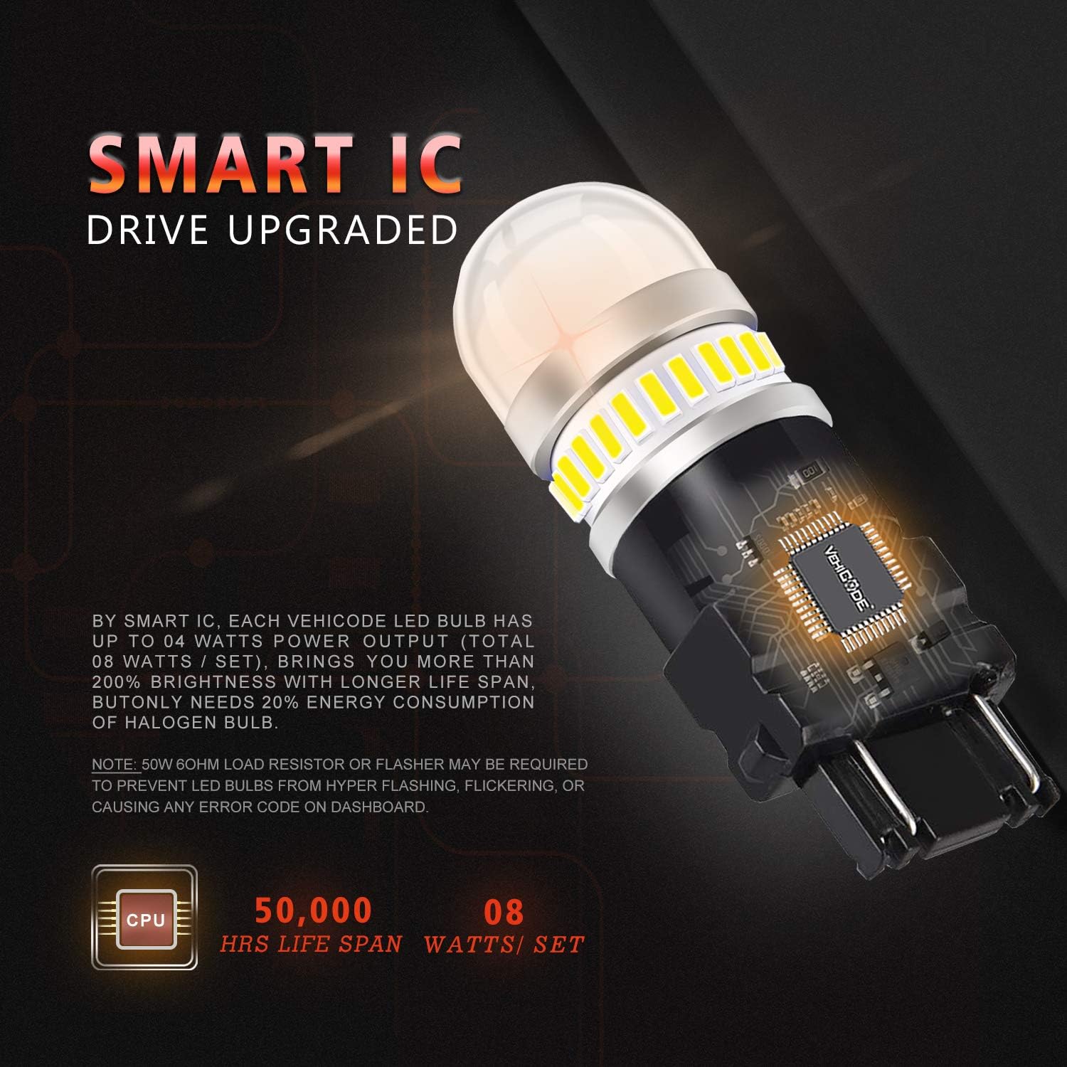 🛒 Crazy Deals VehiCode Bright 950Lms 3157 Dual Function LED Light Bulb (3000K Amber Yellow) Kit - 3156 3457 3047 3057 4057 4157 4114 Replacement for Car Turn Signal Blinker DRL Daytime Running Light Lamps (2 Pack) Amazing 🔥 VehiCode Bright 950Lms 3157 Dual Function LED Light Bulb (3000K Amber Yellow) Kit - 3156 3457 3047 3057 4057 4157 4114 Replacement for Car Turn Signal Blinker DRL Daytime Running Light Lamps (2 Pack)