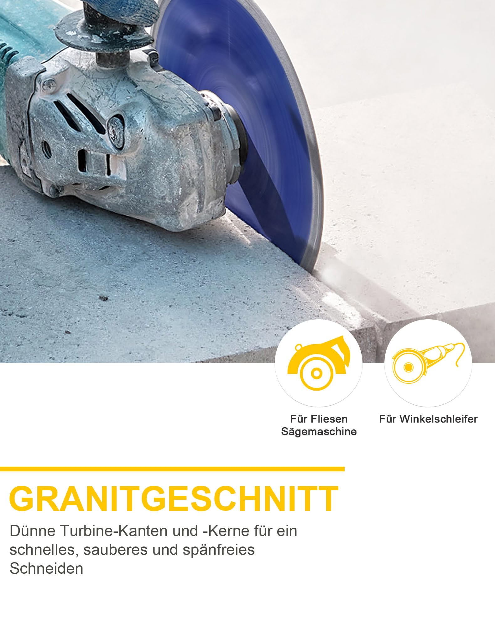 Diamant-Trennscheibe Ø 350 mm x 25,4 mm,Diamantscheibe für Beton, Granit, Stein für Stein,Beton,Granit,Ziegel uvm