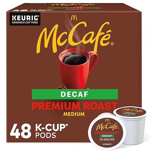 McCafe Premium Roast Cápsulas Keurig de tostado descafeinado prémium, cápsulas K-Cup de una sola porción, 48 unidades