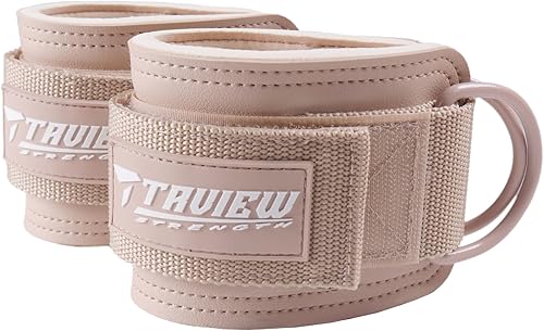 Miniatura 9 de TAVIEW Correas de tobillo para máquina de cable para gimnasio - Correas de tobillo de cable - Puños acolchados para tobillos para patadas de glúteos