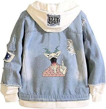 ISaikoy Anime BEASTARS Denim Jacket Legoshi Jeans Long Sleeve Sweatshirt Sweater Hoodie Pullovers