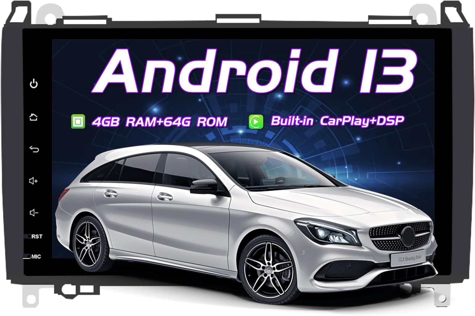 Android Auto Radio coche estéreo para Mercedes Benz W169 W245 B160 B170 B180 B200 W639 Vito Viano W906 Sprinter Android 11 Octa Core 6 GB RAM 128 ROM 9 Radio con CarPlay