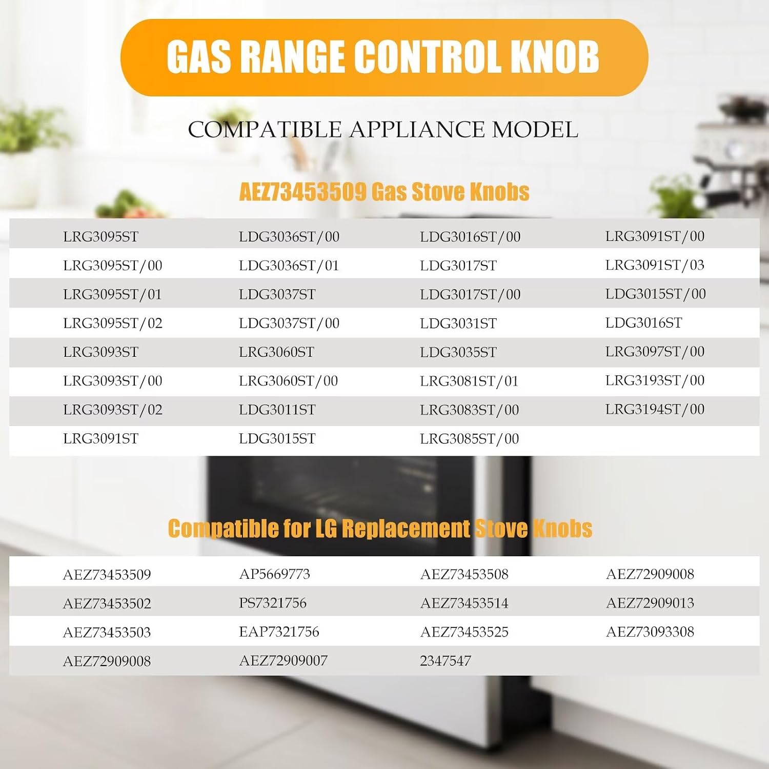 2026 New AEZ73453509 Stove Knobs Replacement for LG Gas Range Oven Stove Models LRG3081ST/01 LRG3083ST/00 LRG3085ST/00 LRG3091ST/00 LRG3091ST/03