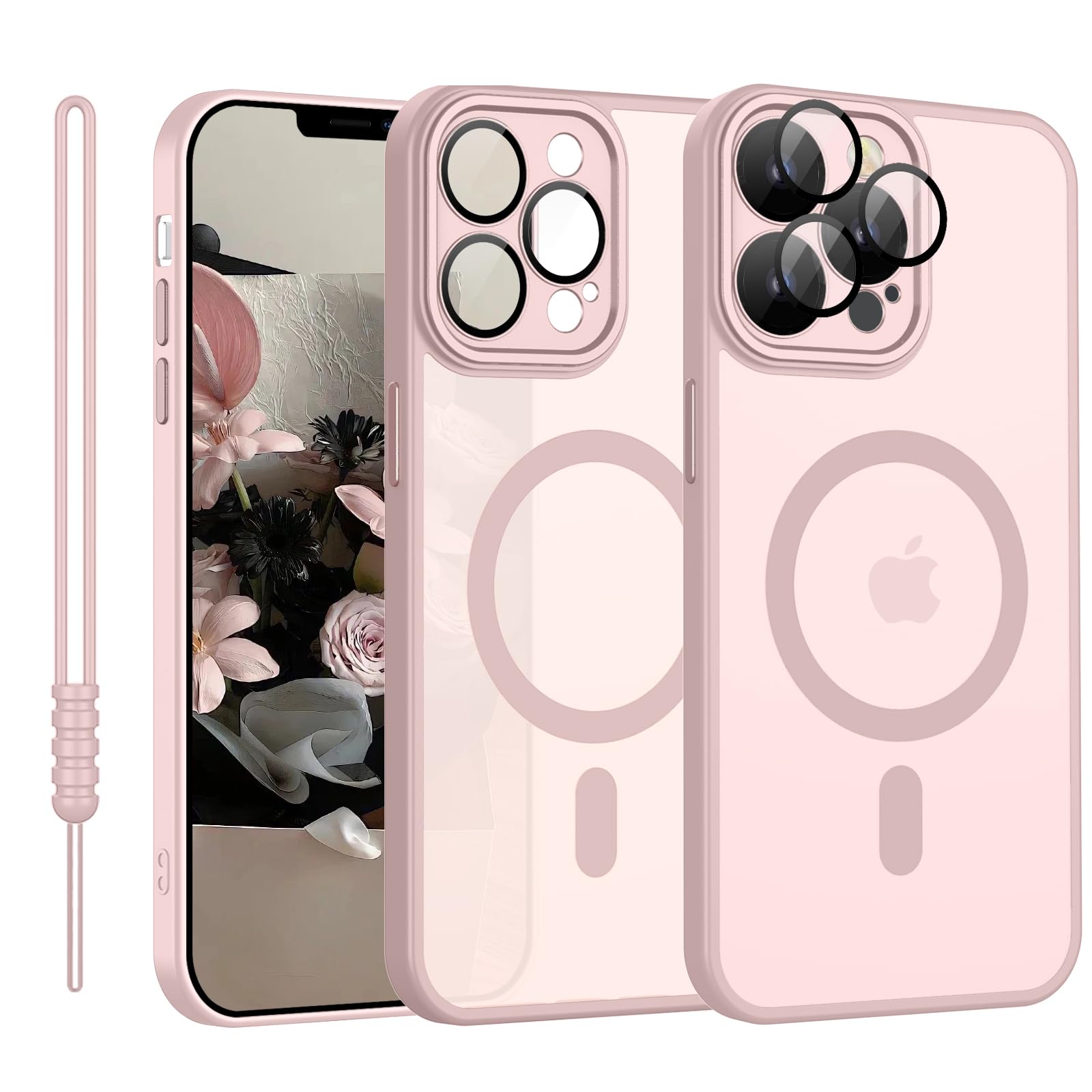 YUANDMI iPhone 13 Pro Max Case, Phone Case iPhone 13 Pro Max Magnetic Matte Touch Camera Protection, Anti-Yellow, Non-Slip