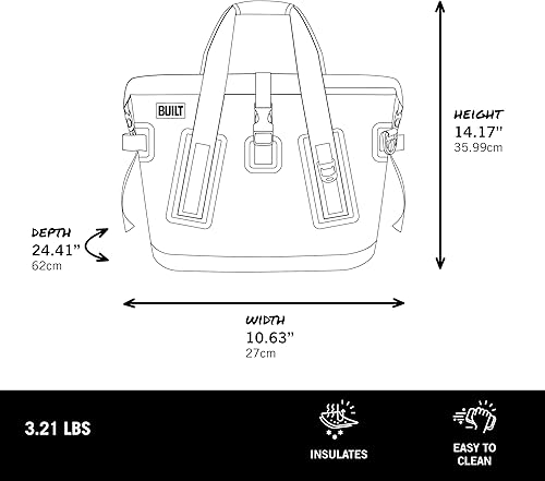 Miniatura 3 de BUILT Enfriador suave soldado grande, soporta hasta 10 libras, rayas atlánticas
