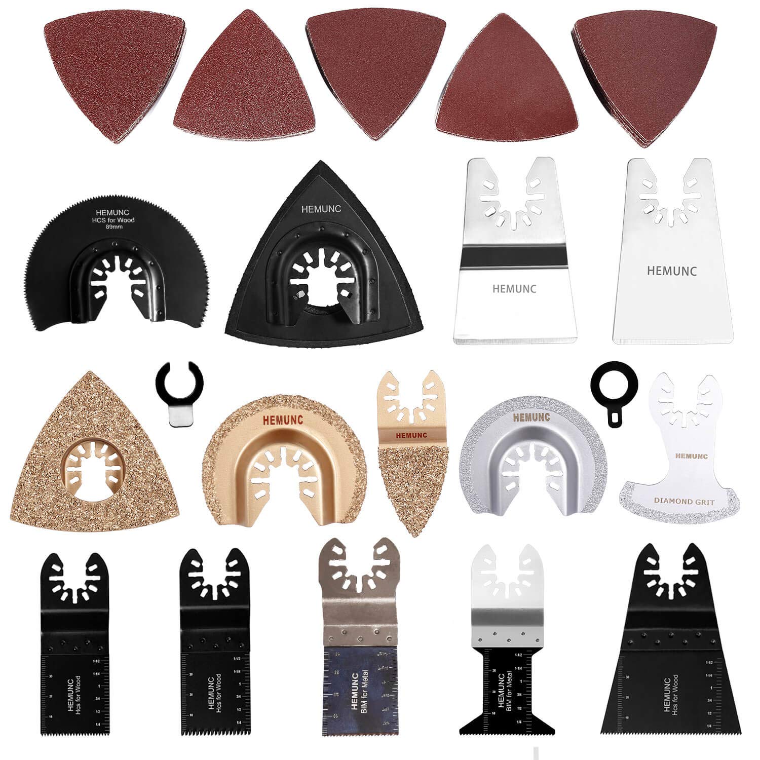 HEMUNC64PC Oscillating Tool Blades, Oscillating Multitool Saw Blades Accessories Kit