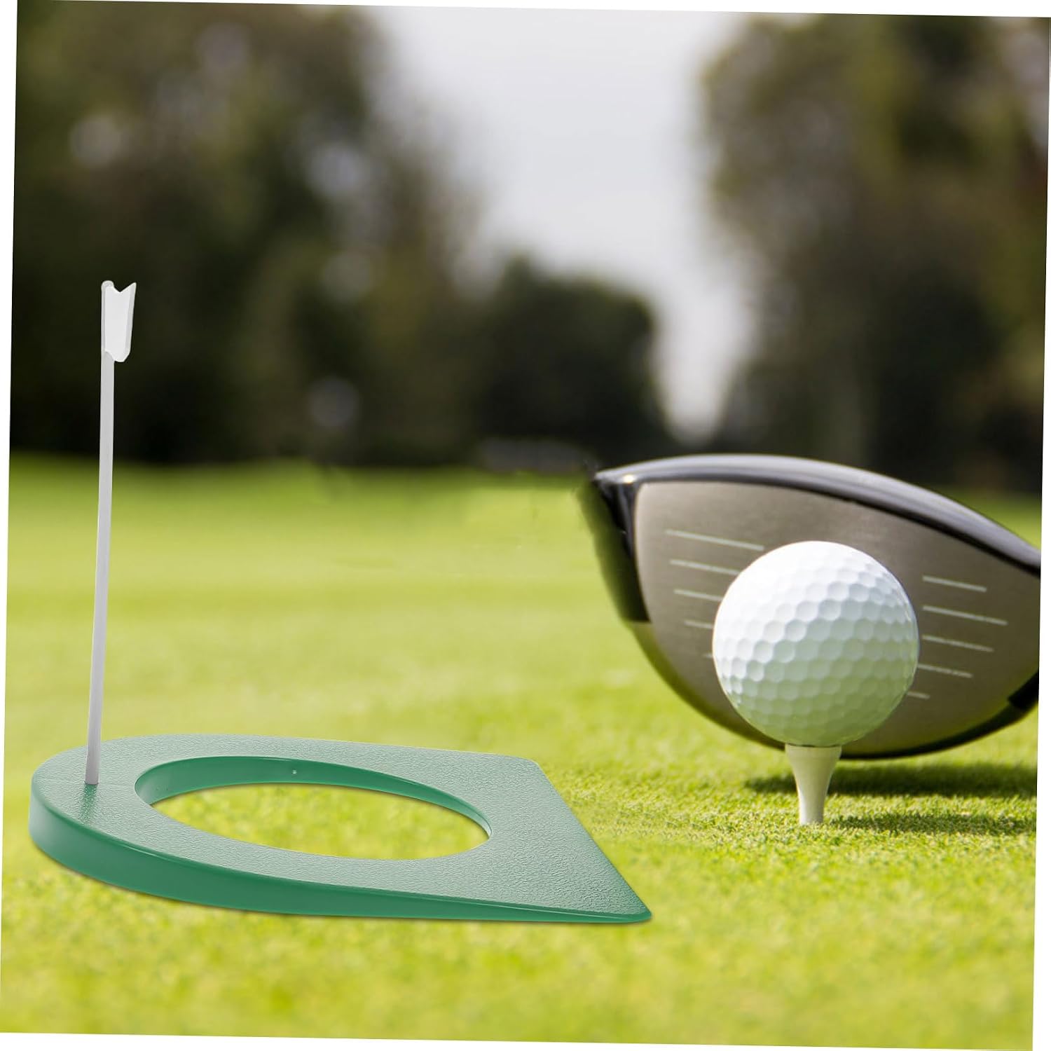 Balacoo Push Rod Plate Vice Equipment Kit Pole Tees Practice Putting Training Course Putter Cups Goal Grip Cart