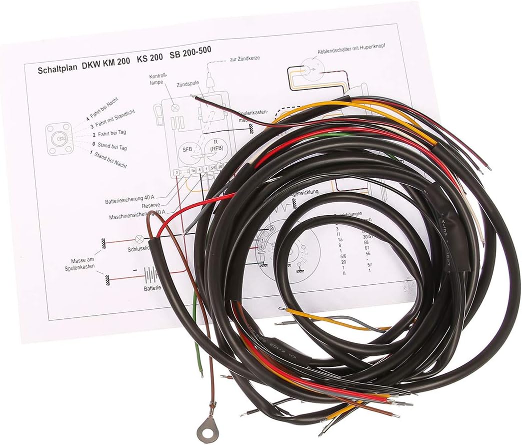 Wiring Harness Suitable for DKW KM 200, KS200 Replica, SB200 (+ Wiring)