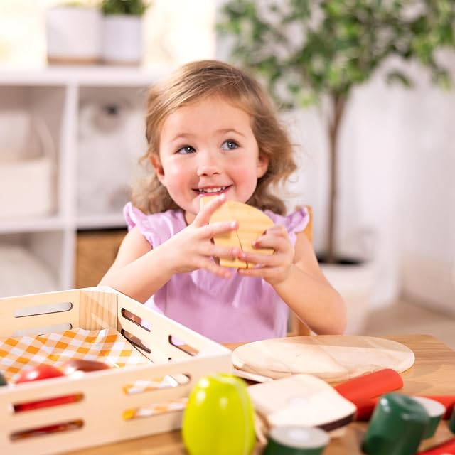 Foto 7 de 8 de Melissa & Doug - Pack Alimentos de Madera para Cortar: 26 Piezas con Velcro para Cortar Una y Otra Vez