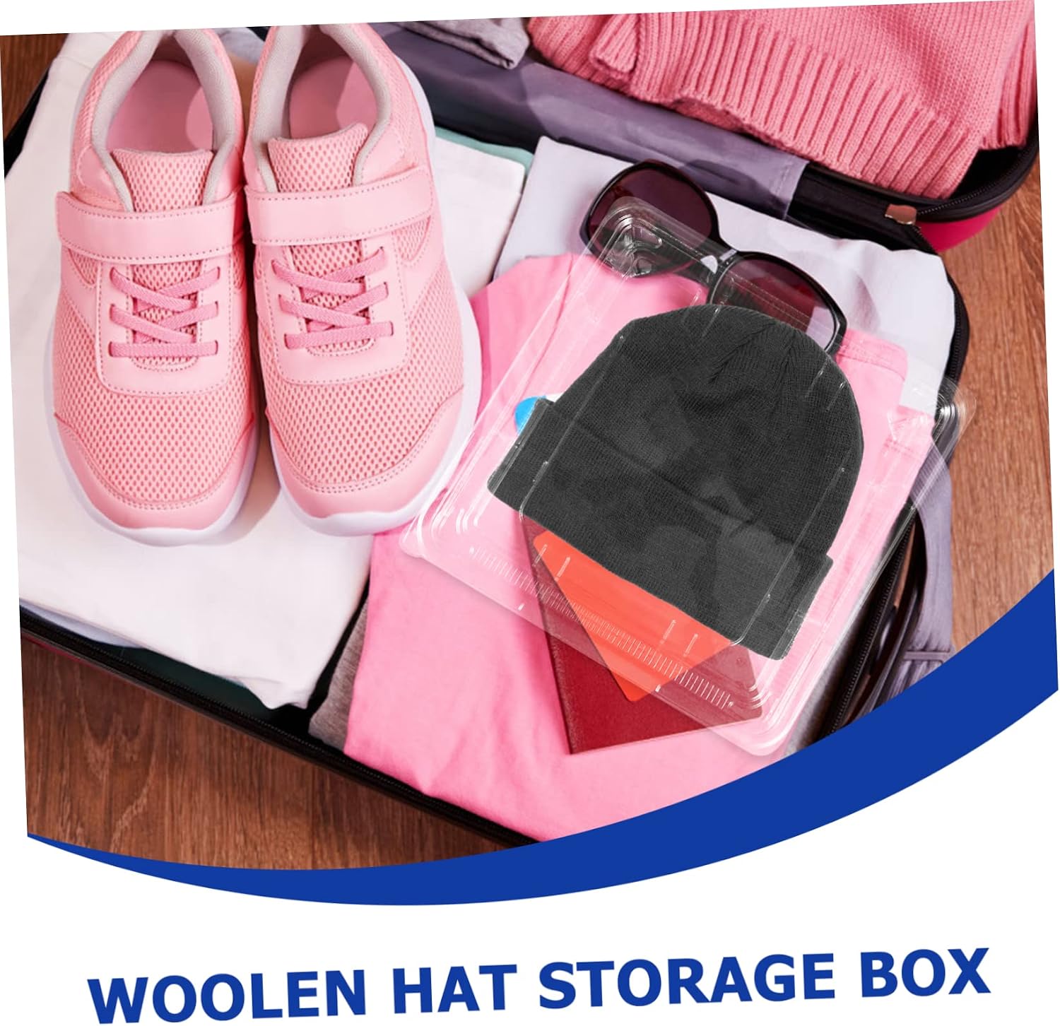 5pcs Knitted Hat Case Hat Boxes for Women for Baseball Caps Organizer Bin