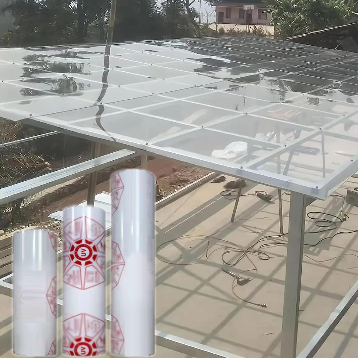 Clear Polycarbonate Sheets,Clear Solid Acrylic Plastic Panel,Uv Protection Rainproof Roof Cover,Pc Sheet Plastic Roll,Replacement For Outdoor Greenhouse Canopy ( Color : 1mm , Size : W1.22*L3m/W4*L9.8