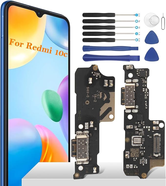 Conector de Carga para Xiaomi Redmi 10C con Kit de Herramientas de Reparación