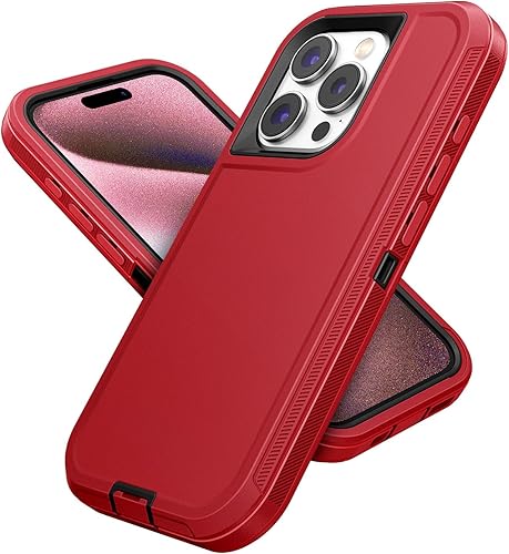 Jelanry Compatible con iPhone 15 Pro Max, funda protectora resistente para teléfono, cuerpo completo, antipolvo, a prueba de golpes, a prueba de